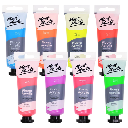 Mont Marte Fluoro Acrylic Paint 50ml