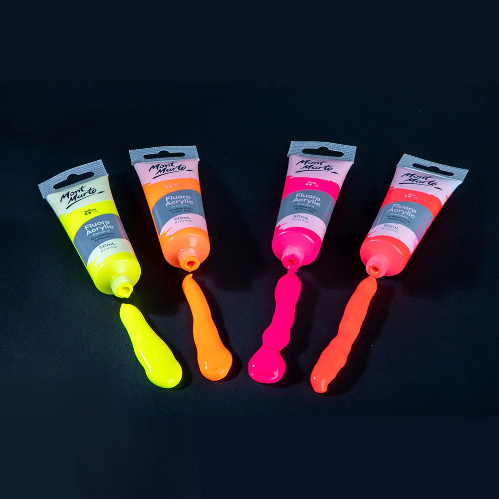 Mont Marte Fluoro Acrylic Paint 50ml