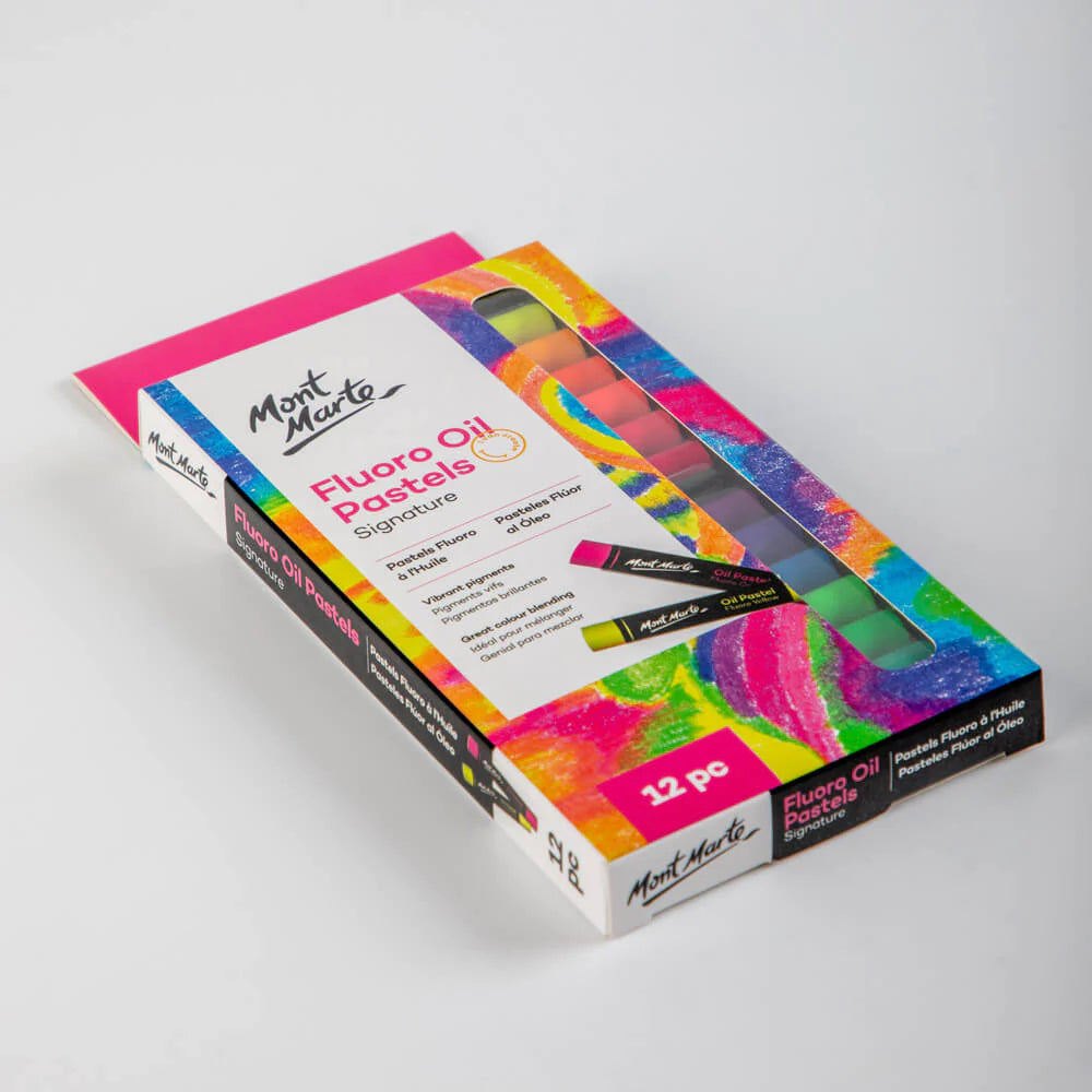 Mont Marte Fluoro Oil Pastels 12pc