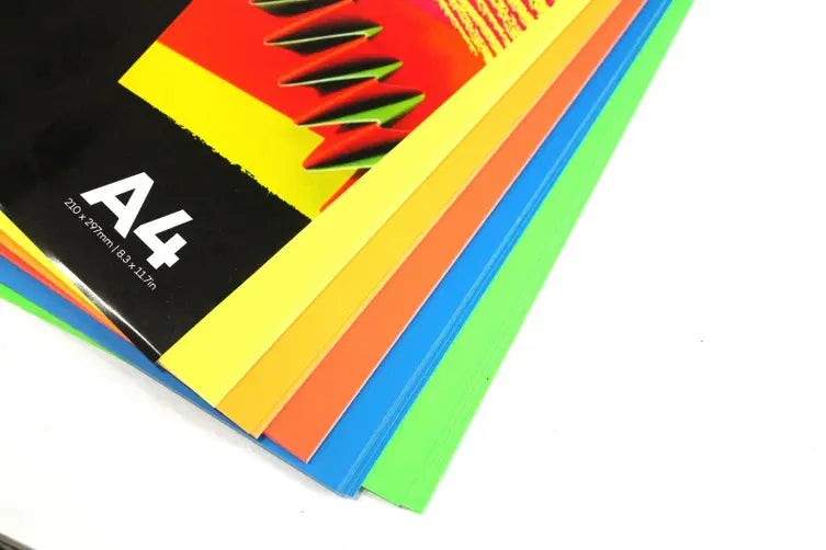 Mont Marte Fluro Art Card Pack 5 cols 230gsm