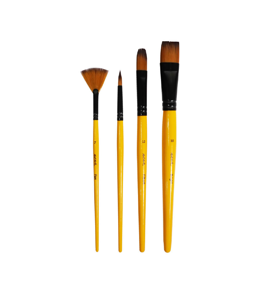 Mont Marte Gallery Series Brush Set Acrylic 4pce No.12