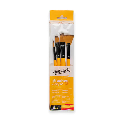 Mont Marte Gallery Series Brush Set Acrylic 4pce No.13