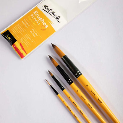 Mont Marte Gallery Series Brush Set Acrylic 4pce No.18