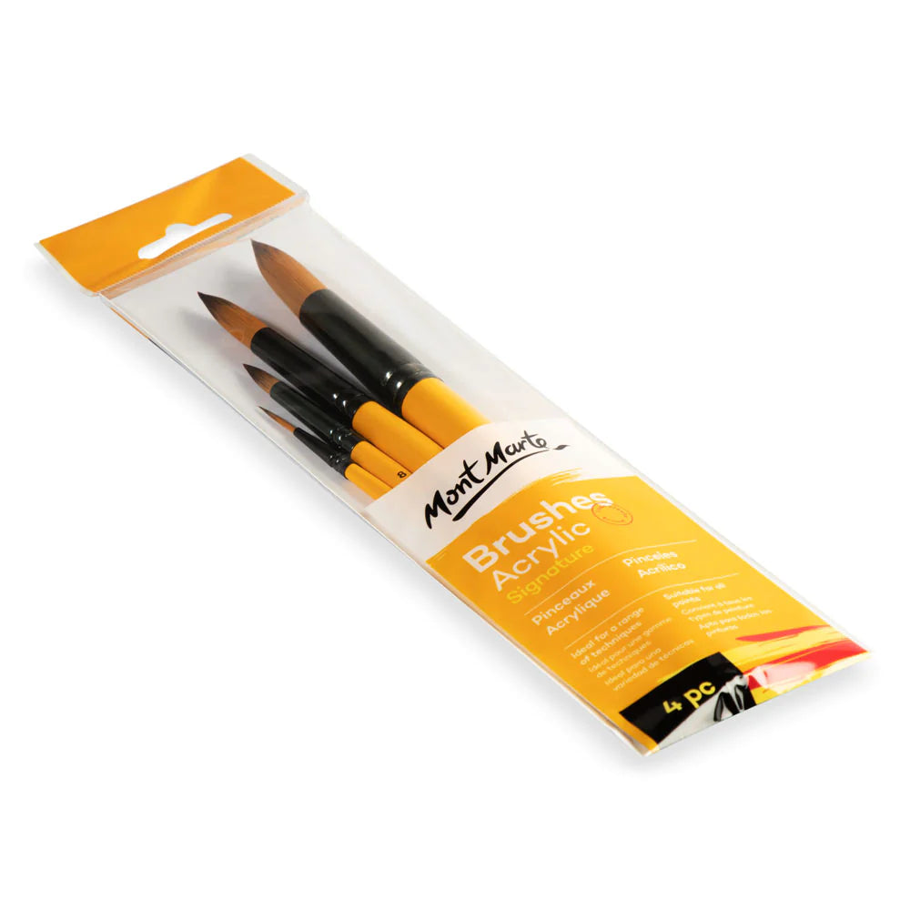 Mont Marte Gallery Series Brush Set Acrylic 4pce No.18