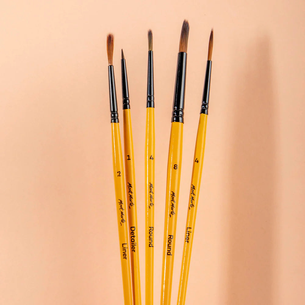 Mont Marte Gallery Series Brush Set Acrylic 6pce No.8