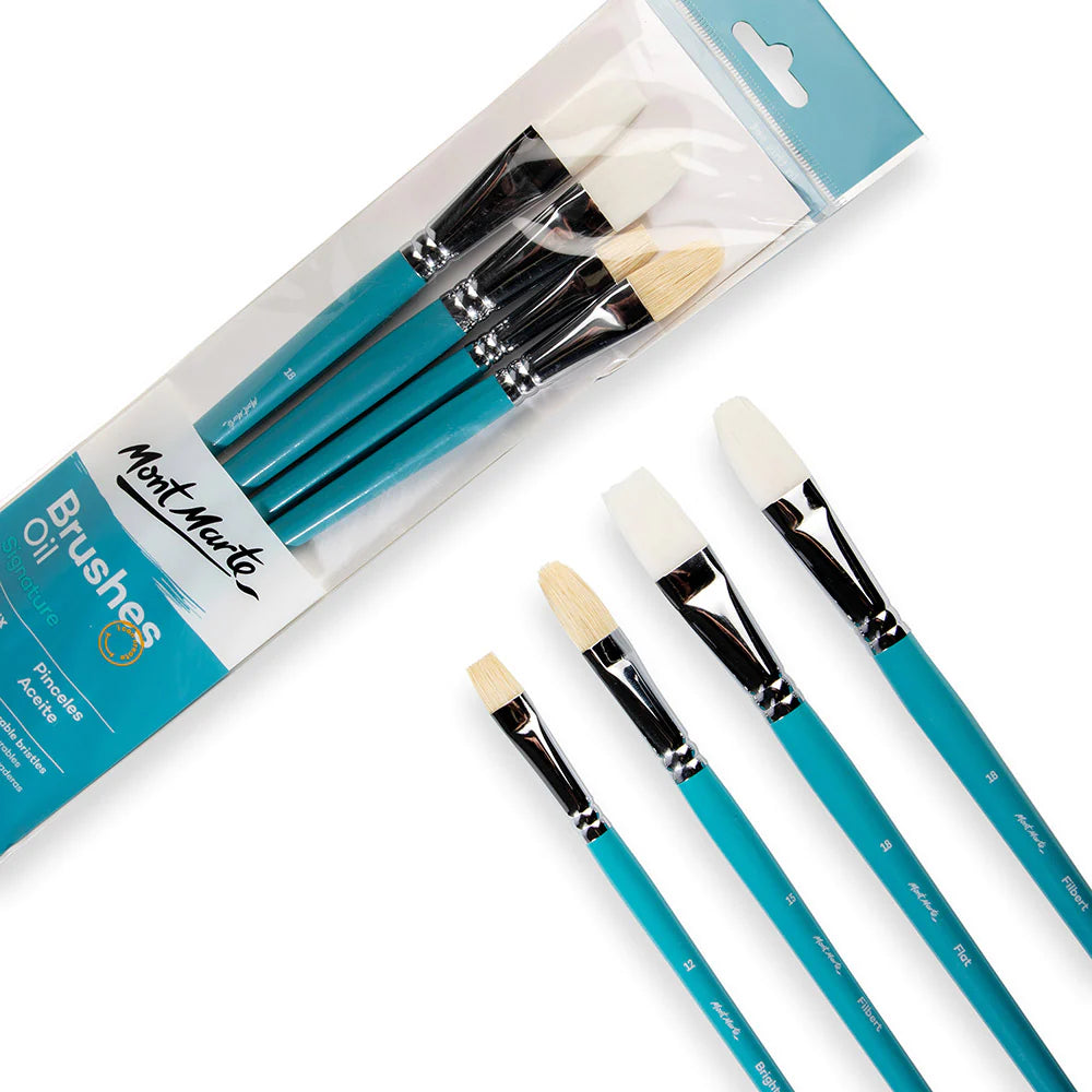 Mont Marte Gallery Series Brush Set Oils 4pce No.22