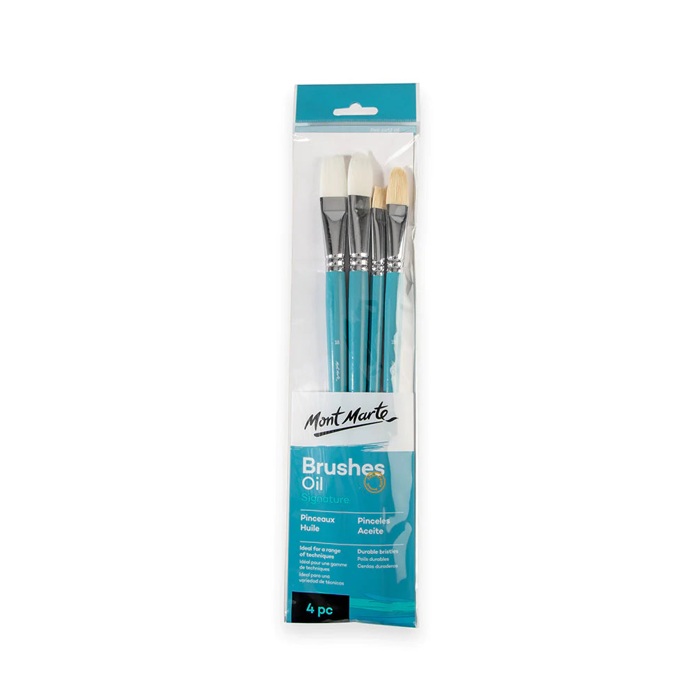 Mont Marte Gallery Series Brush Set Oils 4pce No.22