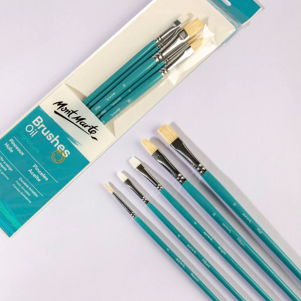 Mont Marte Gallery Series Brush Set Oils 5pce No.20