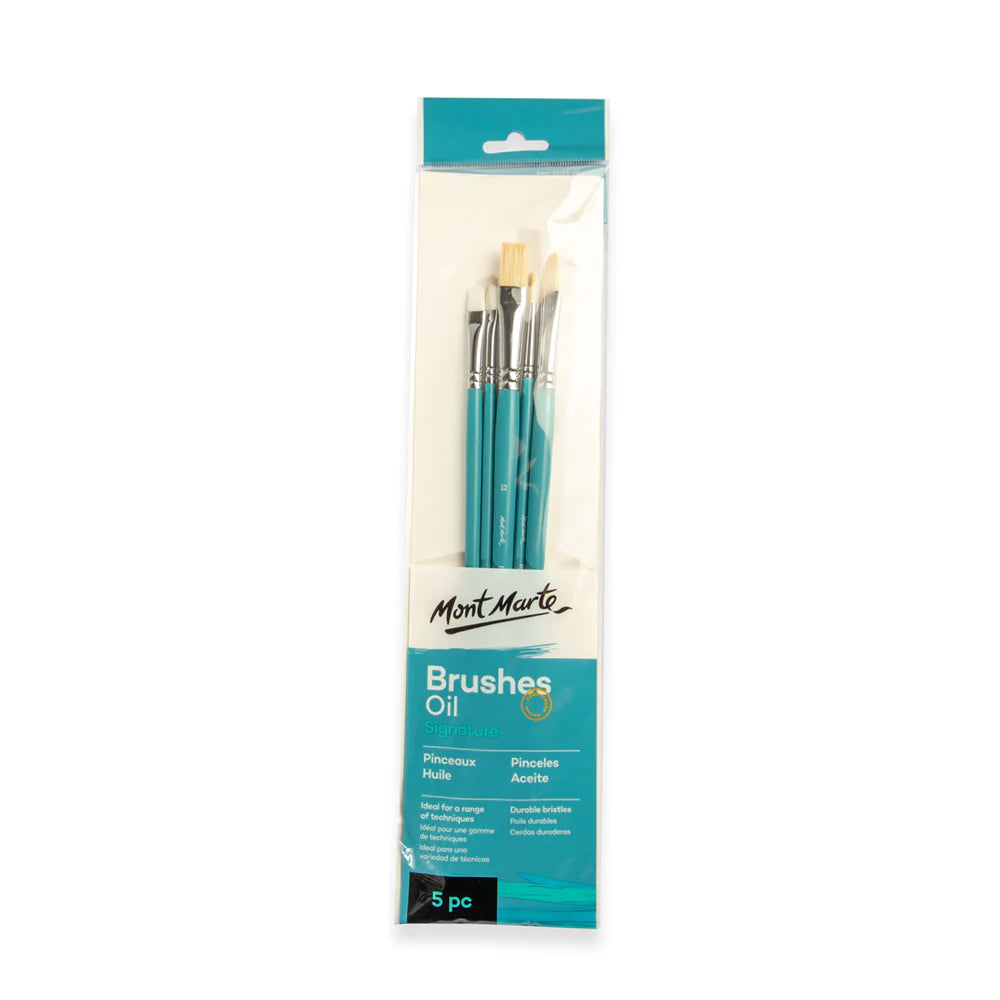 Mont Marte Gallery Series Brush Set Oils 5pce No.20