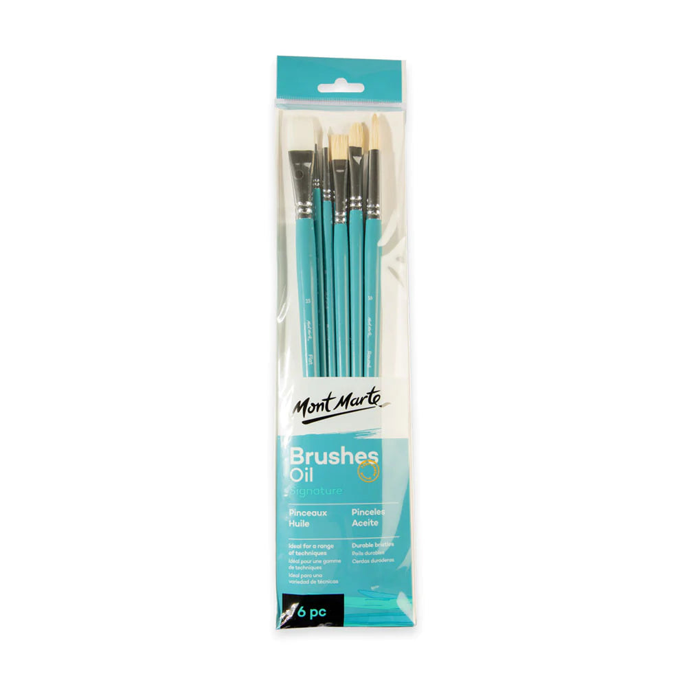 Mont Marte Gallery Series Brush Set Oils 6pce No.21