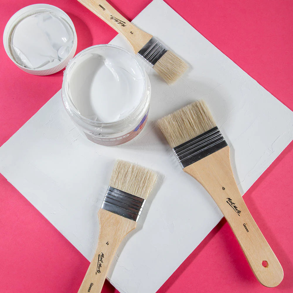 Mont Marte Gesso Brushes Sizes 2.4.6