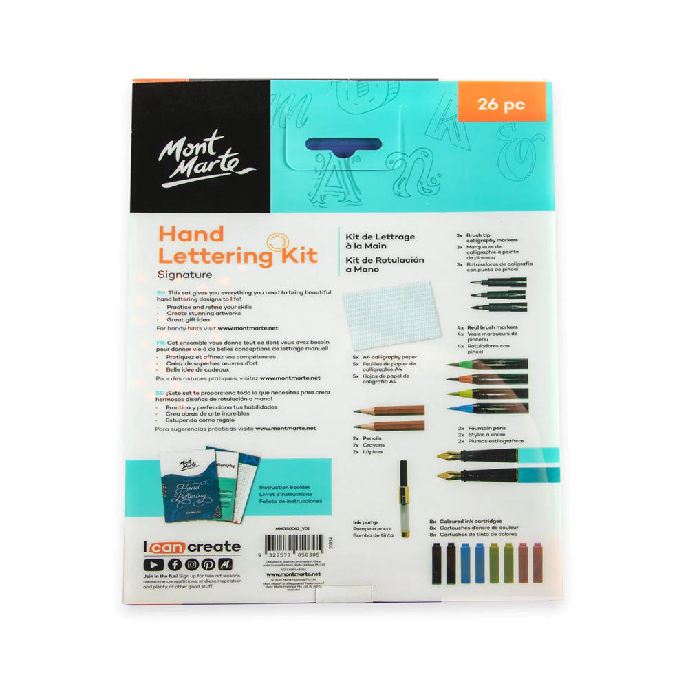 Mont Marte Hand Lettering Kit 26pc