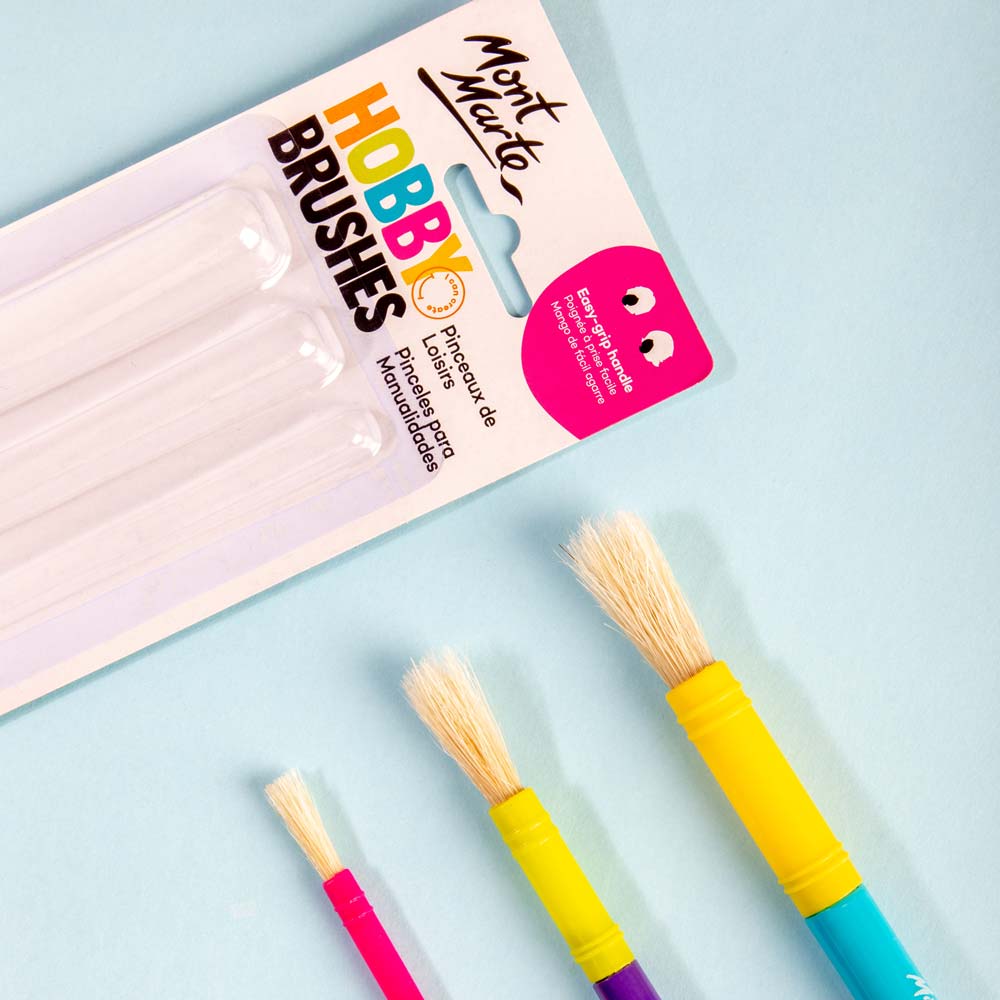 Mont Marte Kids Colour Hobby Brushes 3pce