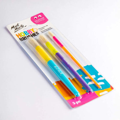 Mont Marte Kids Colour Hobby Brushes 3pce