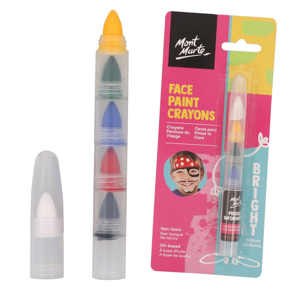 Mont Marte Kids Face Painting Crayons Bright