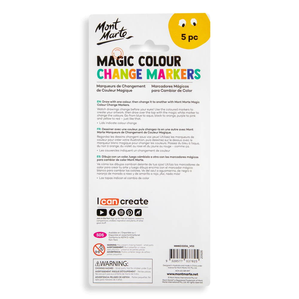 Mont Marte Magic Colour Change Markers 5pce