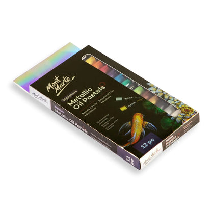 Mont Marte Metallic Oil Pastels 12pc