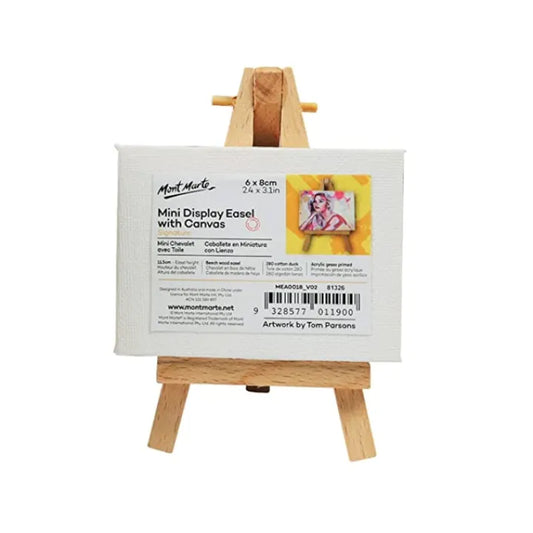 Mont Marte Mini Display Easel with Canvas 6x8cm