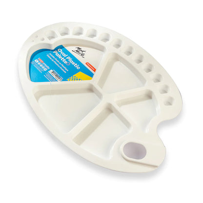 Mont Marte Oval Plastic Palette with wells 34x25cm