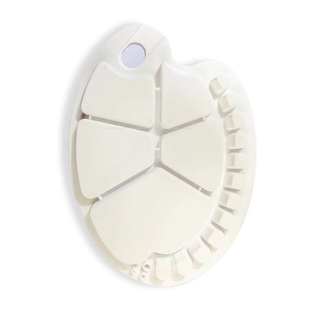 Mont Marte Oval Plastic Palette with wells 34x25cm