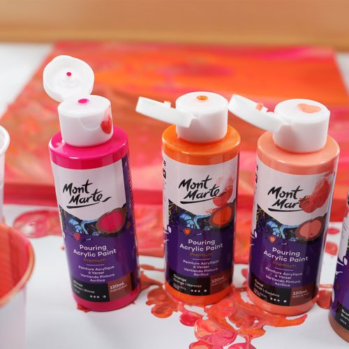 Mont Marte Pouring Acrylic 120ml 4pce - Coral - #product_vendor