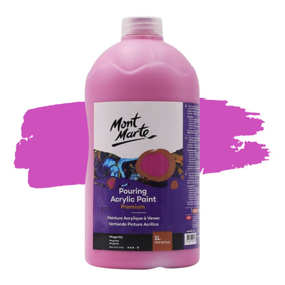 Mont Marte Pouring Acrylic 1 Litre Magenta