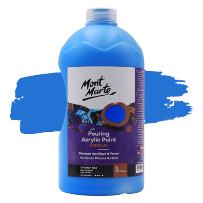 Mont Marte Pouring Acrylic 1 Litre Cerulean Blue