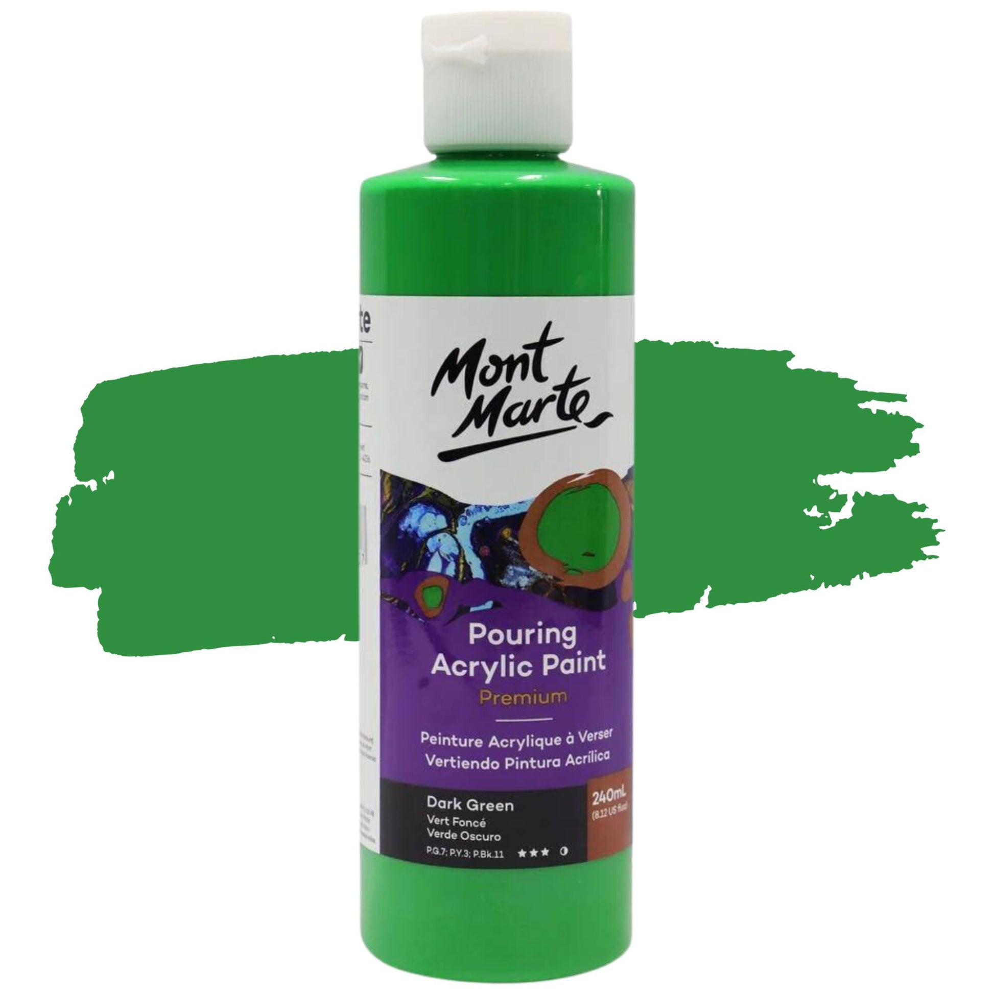 Mont Marte Pouring Acrylic 240ml Dark Green