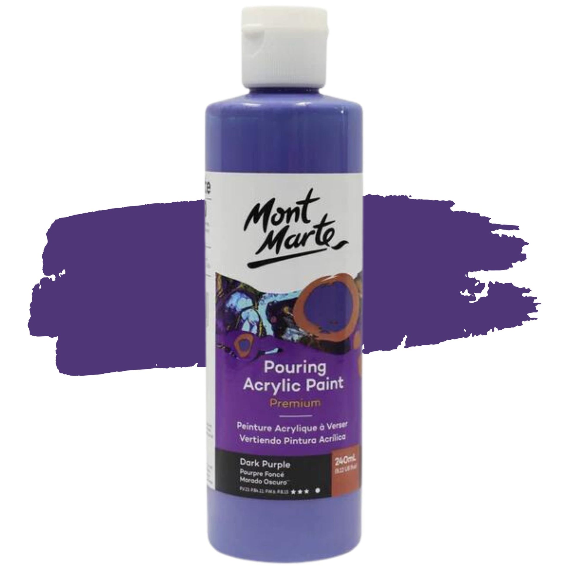 Mont Marte Pouring Acrylic 240ml Dark Purple