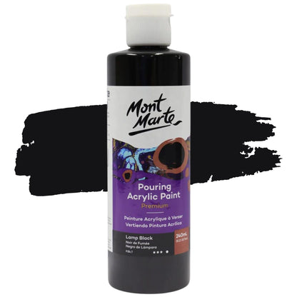 Mont Marte Pouring Acrylic 240ml LAMP BLACK