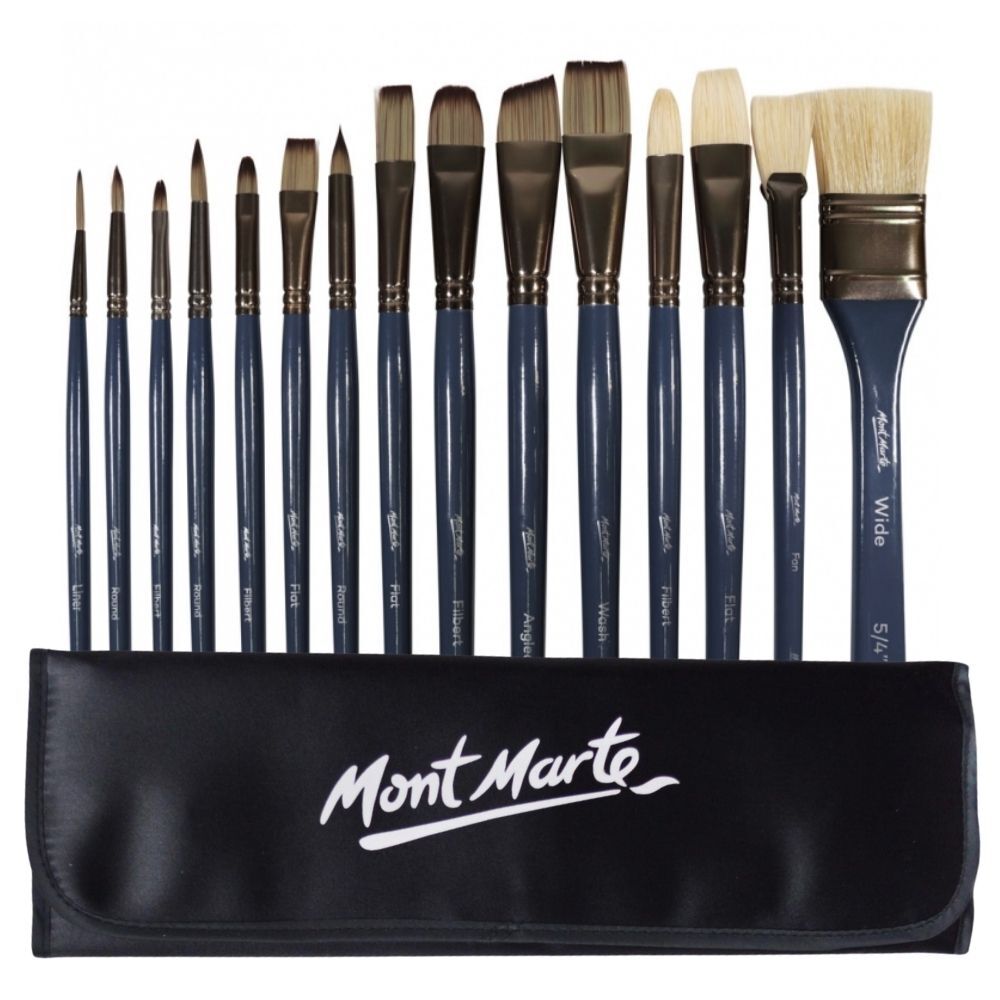 Mont Marte Premium Brush Wallet 15pce