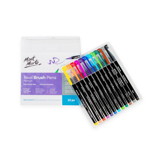 Mont Marte Real Brush Pens 12pc