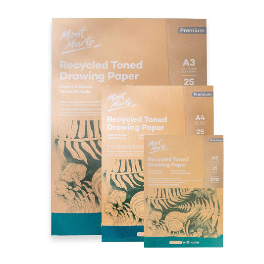 Mont Marte Recycled Toned Drawing Paper 170gsm 25 sheets