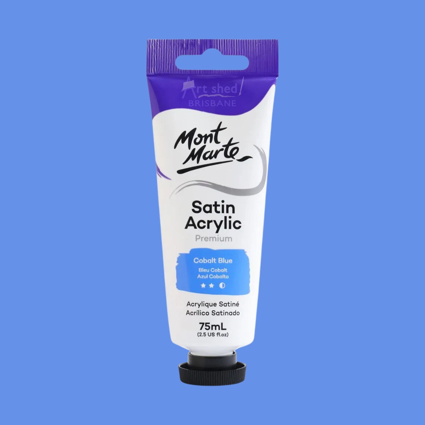 Mont Marte Satin Acrylic 75ml Cobalt Blue