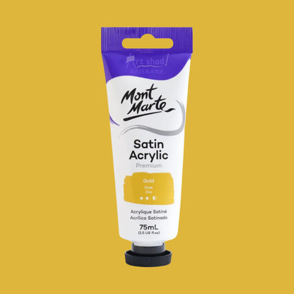 Mont Marte Satin Acrylic 75ml Gold