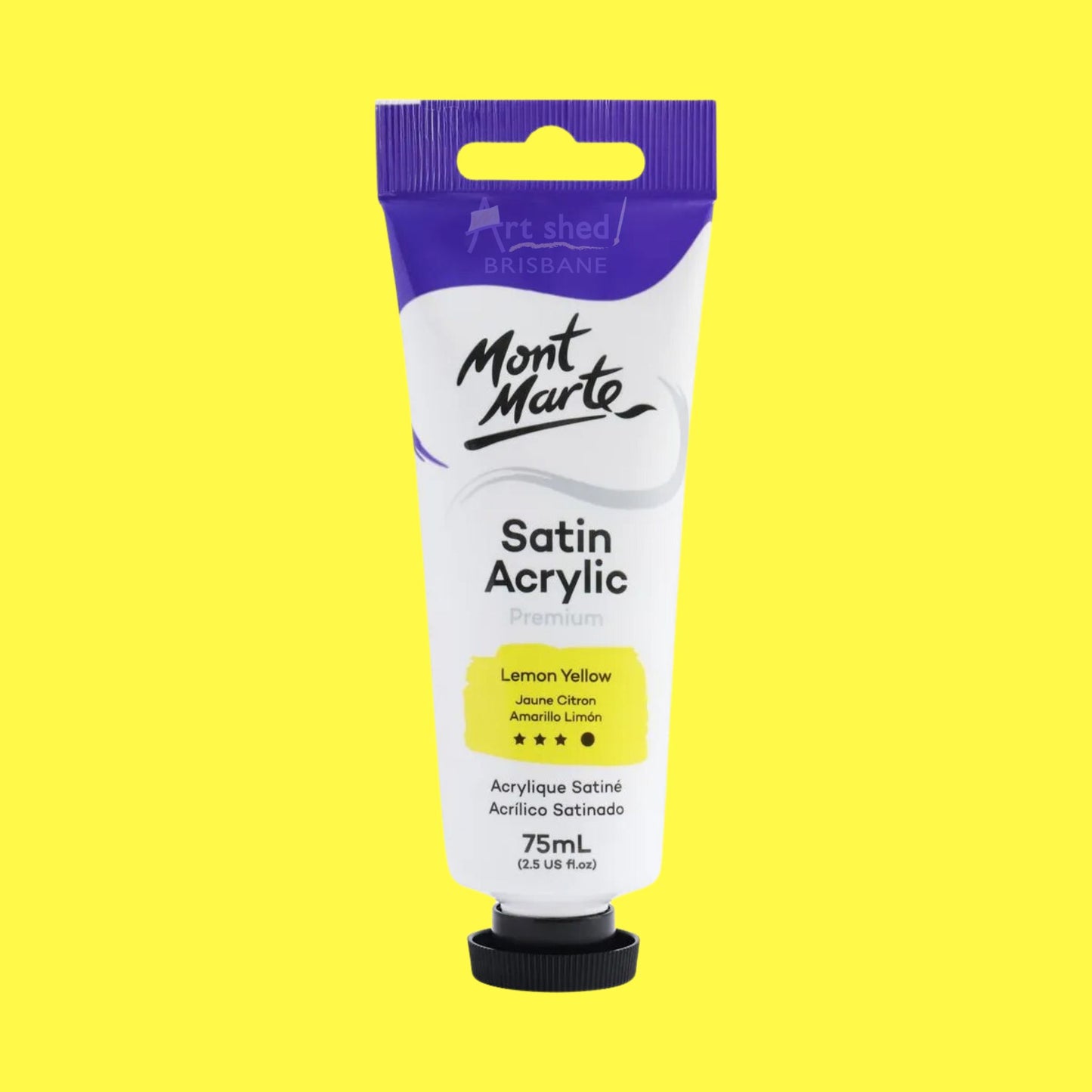 Mont Marte Satin Acrylic 75ml LEMON YELLOW