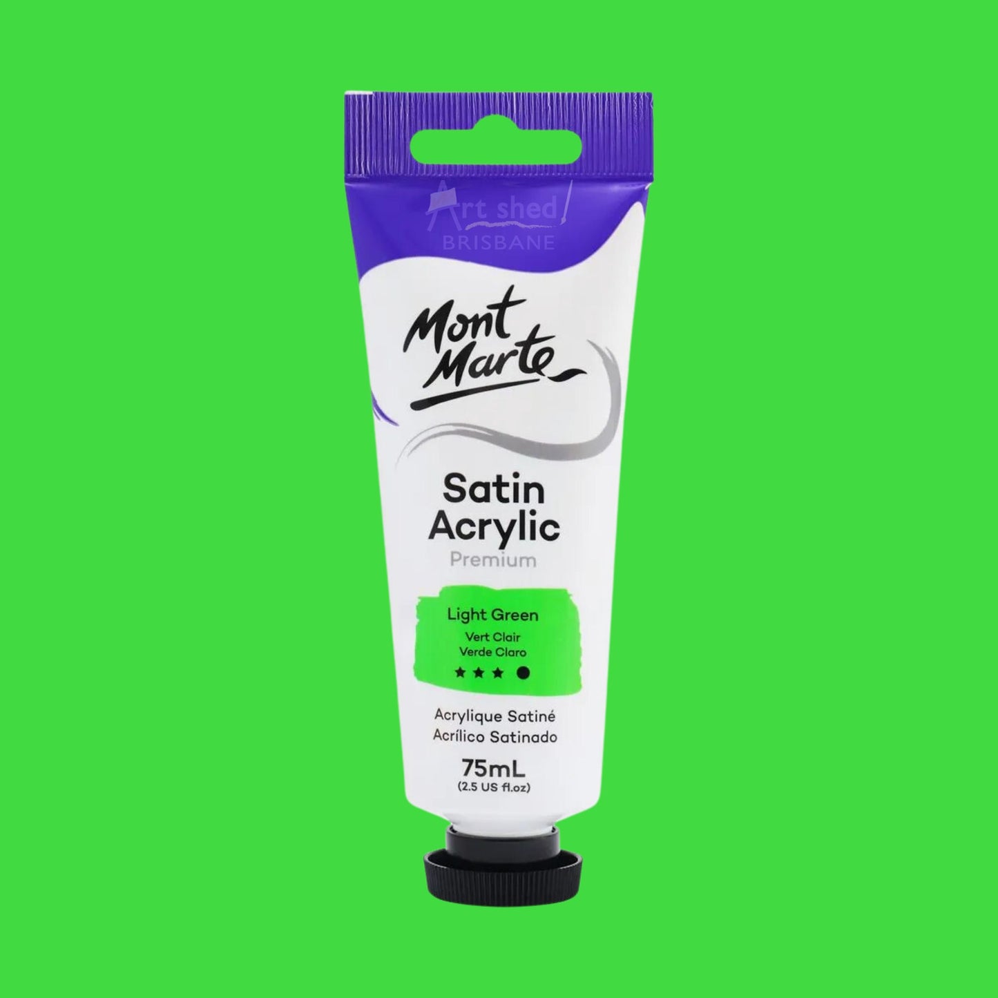 Mont Marte Satin Acrylic 75ml LIGHT GREEN