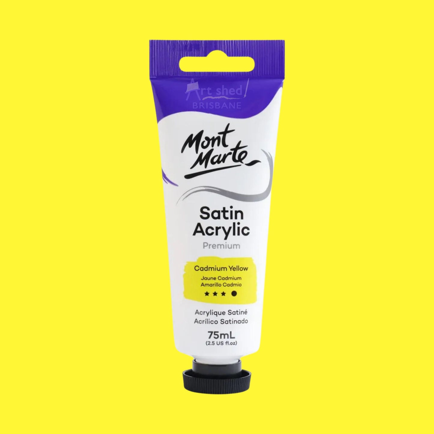 Mont Marte Satin Acrylic 75ml CADMIUM YELLOW