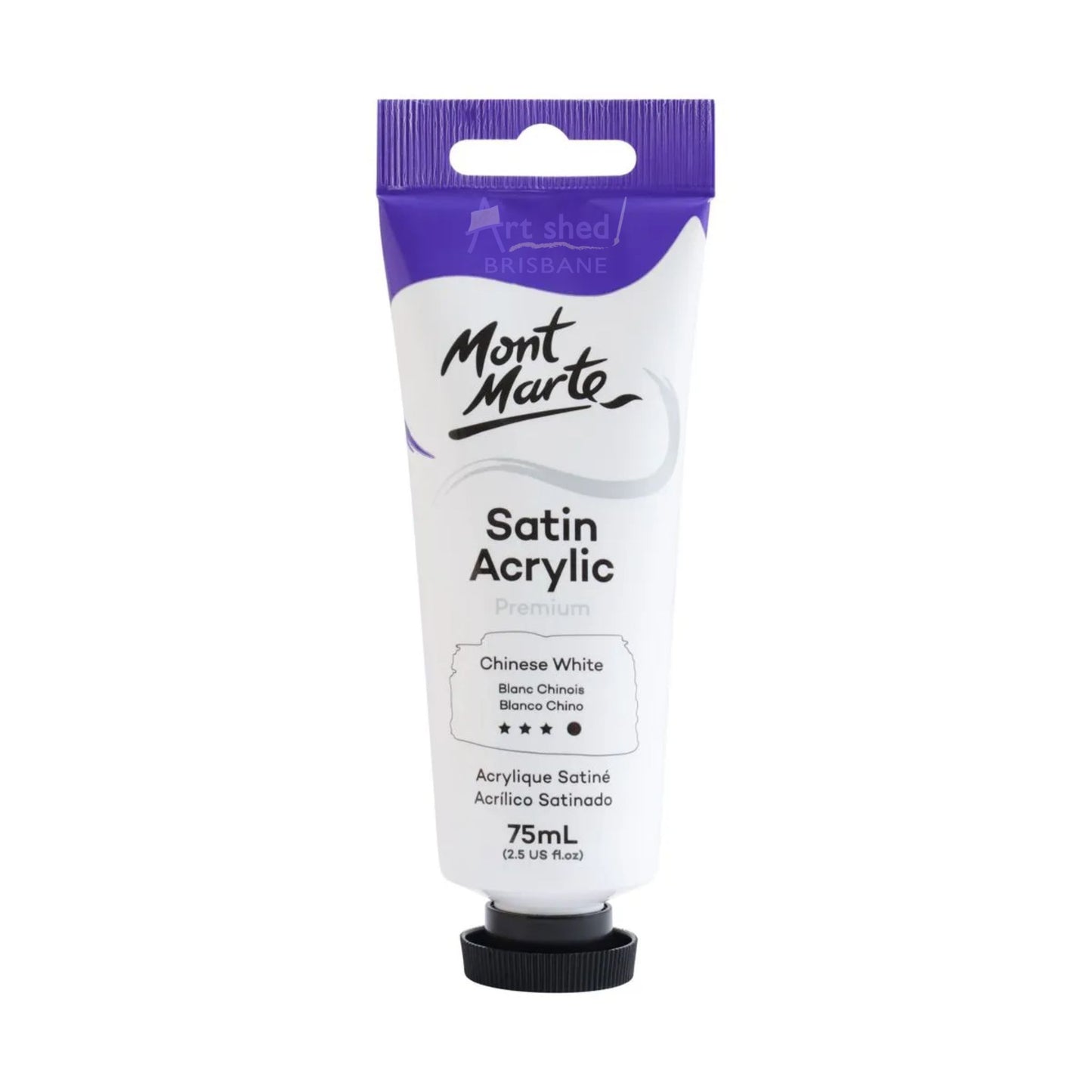 Mont Marte Satin Acrylic 75ml Chinese White