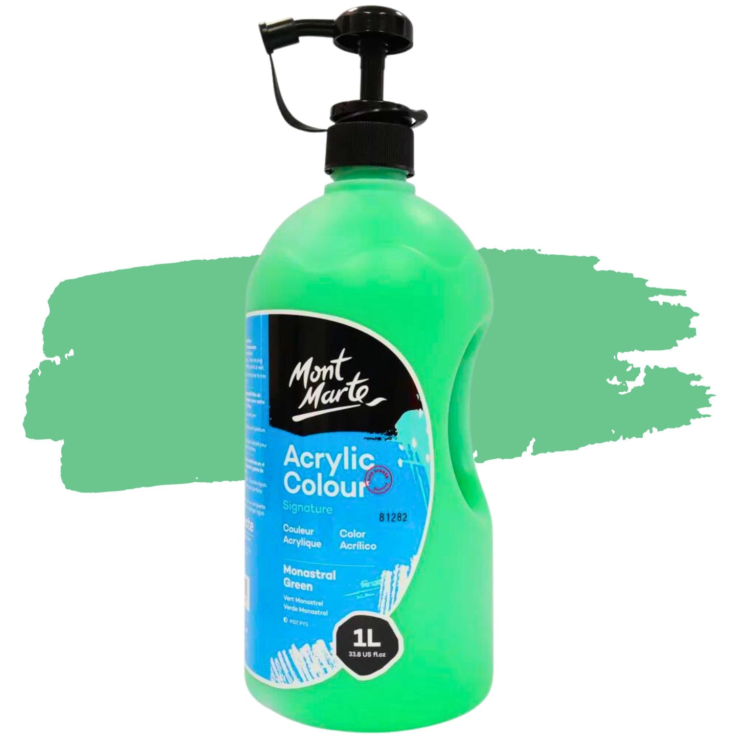 Mont Marte Signature Acrylic Paint 1 Litre Monastral Green