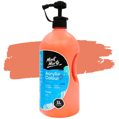 Mont Marte Signature Acrylic Paint 1 Litre ORANGE