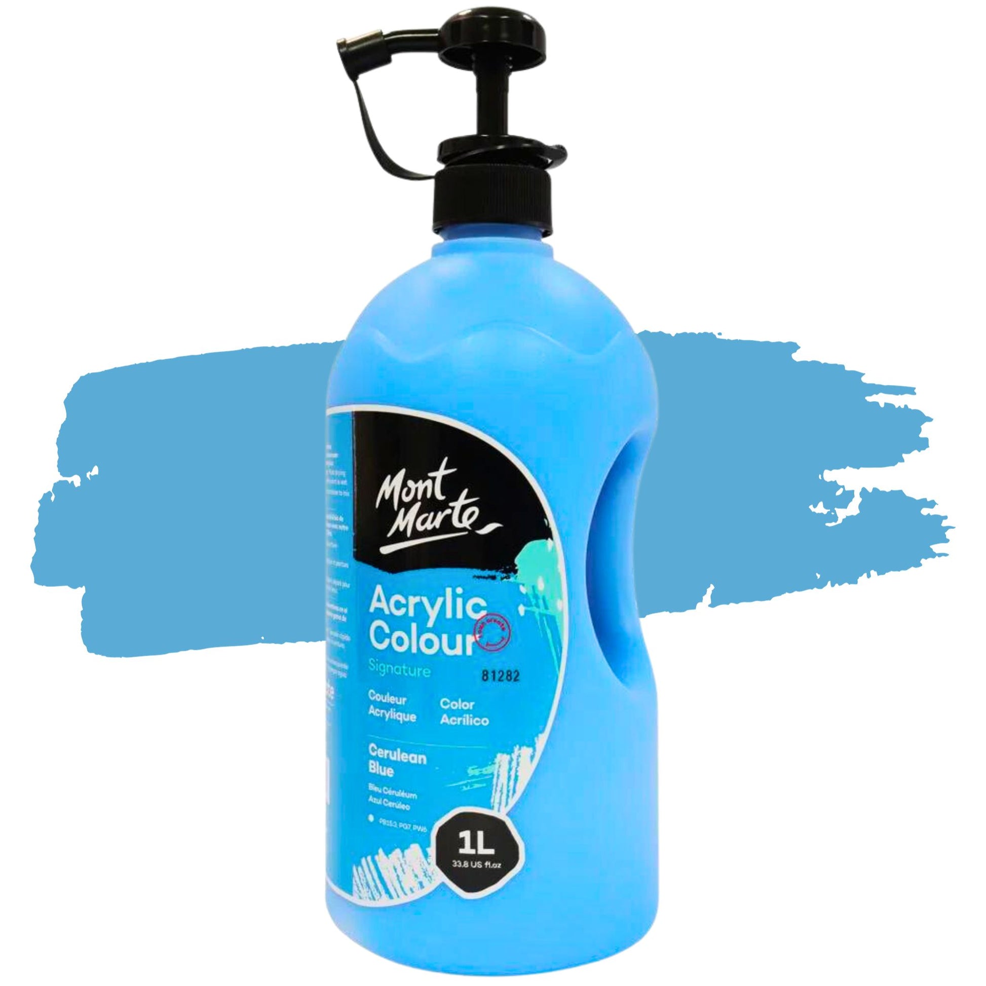 Mont Marte Signature Acrylic Paint 1 Litre Cerulean Blue