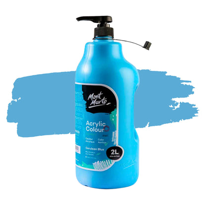 Mont Marte Signature Acrylic Paint 2 Litres Cerulean Blue