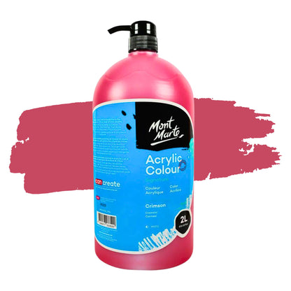 Mont Marte Signature Acrylic Paint 2 Litres CRIMSON