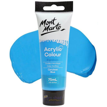 Mont Marte Signature Acrylic Paint 75ml Cerulean Blue