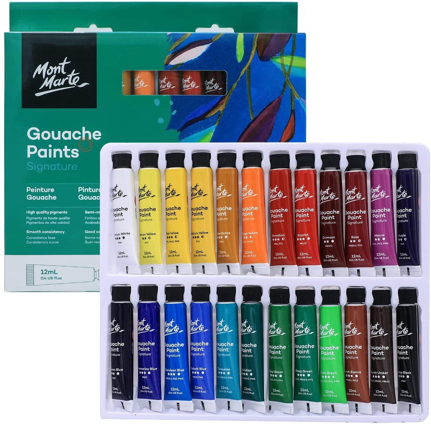 Mont Marte Signature Gouache 24pce x 12ml