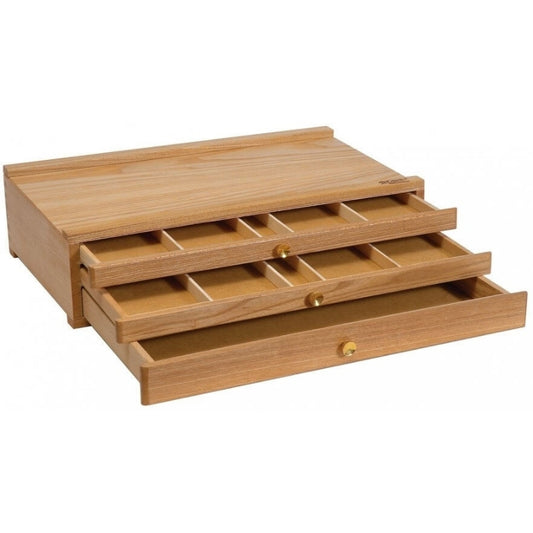 Mont Marte Three Drawer Wood Pastel Box