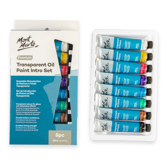 Mont Marte Transparent Oil Paint Intro Set 8pc x 18ml