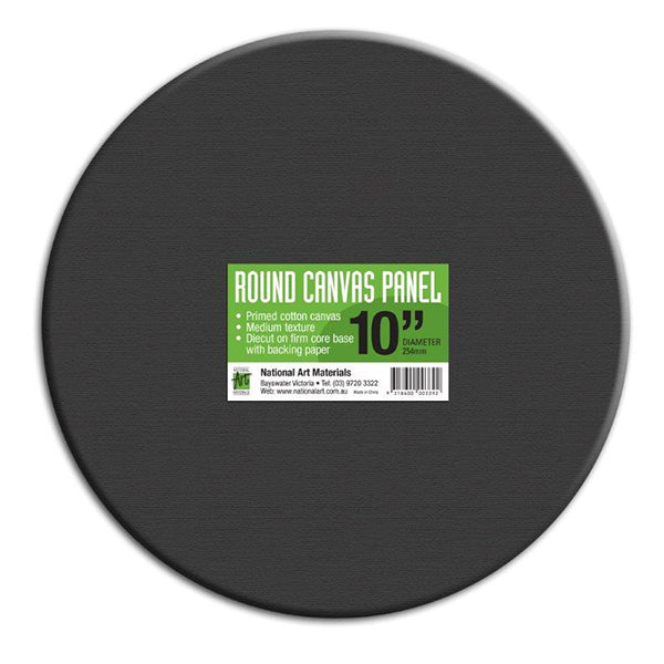 NAM Round Canvas Panel Black