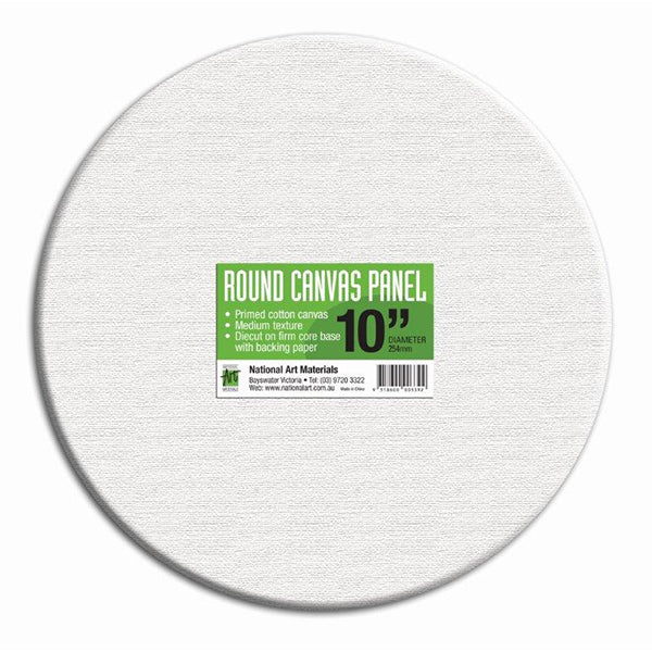 NAM Round Canvas Panel White